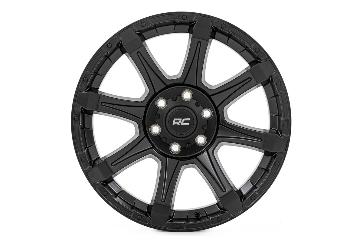 81 Series Wheel One-Piece Semi Gloss Black 20x9 8x6.5 0mm Rough Country