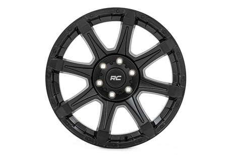 81 Series Wheel One-Piece Semi Gloss Black 20x10 6x5.5 -25mm Rough Country