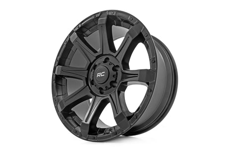 81 Series Wheel One-Piece Semi Gloss Black 20x10 6x5.5 -25mm Rough Country