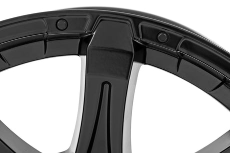 81 Series Wheel One-Piece Semi Gloss Black 20x10 6x5.5 -25mm Rough Country