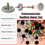 GOOSLA Auto Roof Snap Rivets Headliner Repair Kit 65 Set Grey Flannelette A1103