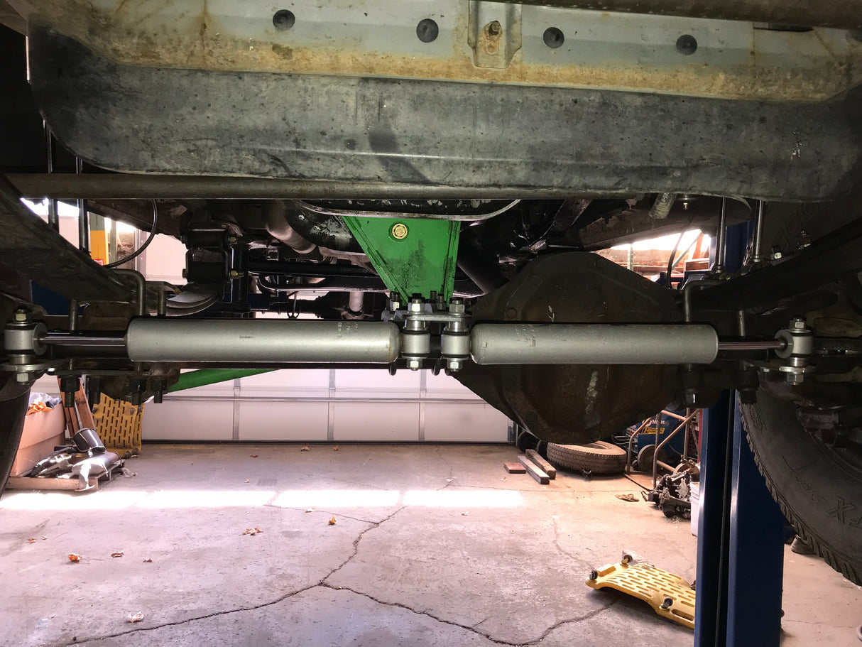 Dual Shock Steering Stabilizer - 1980-1997 Ford F-Series Sky's Offroad Design