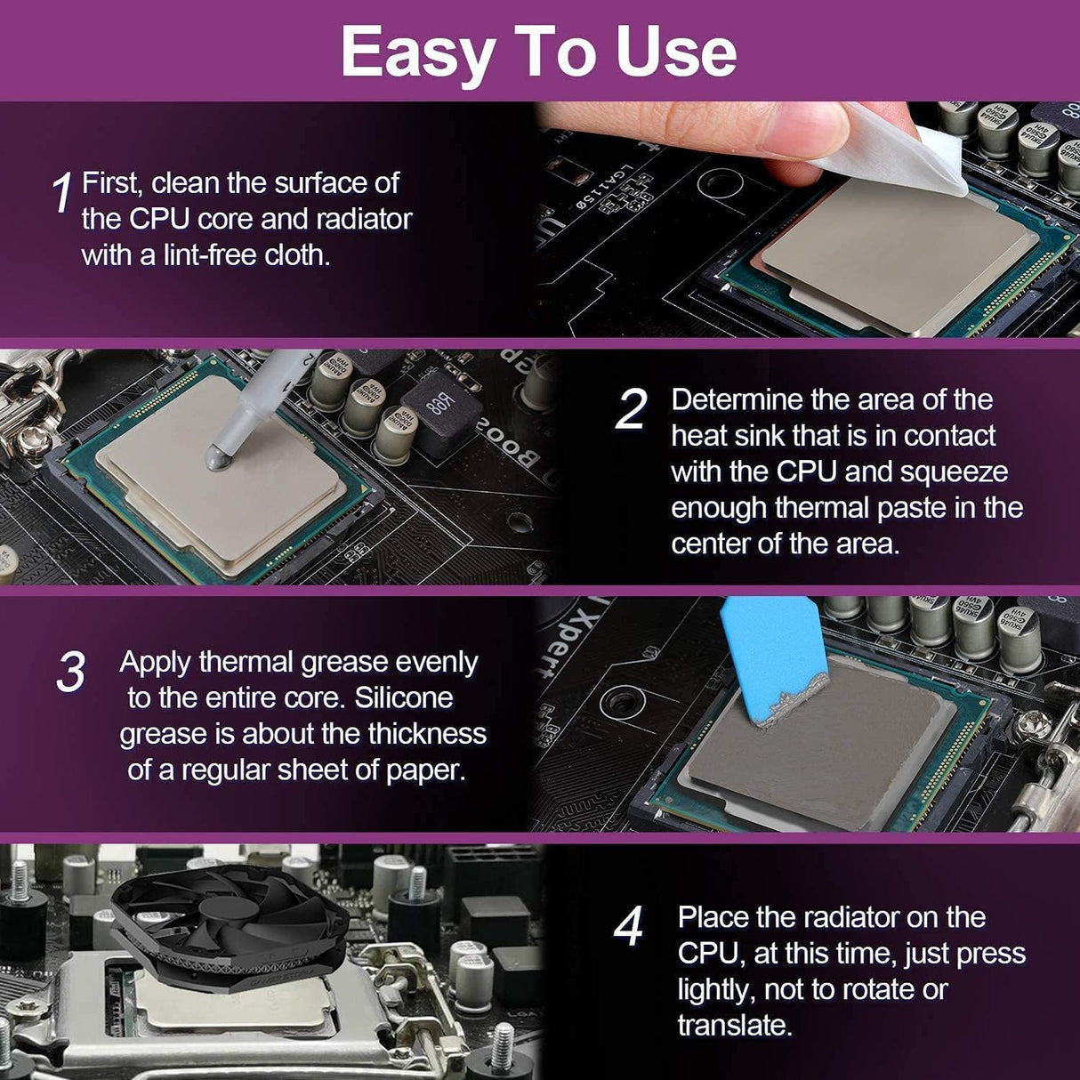 CPU Thermal Paste – Carbon-Based Heatsink Grease 1g #TP-1G Hainziye