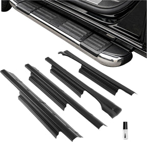 Rocker Panel Cover Set Fits 2014-2018 Crew Cab Pickup Textured Black