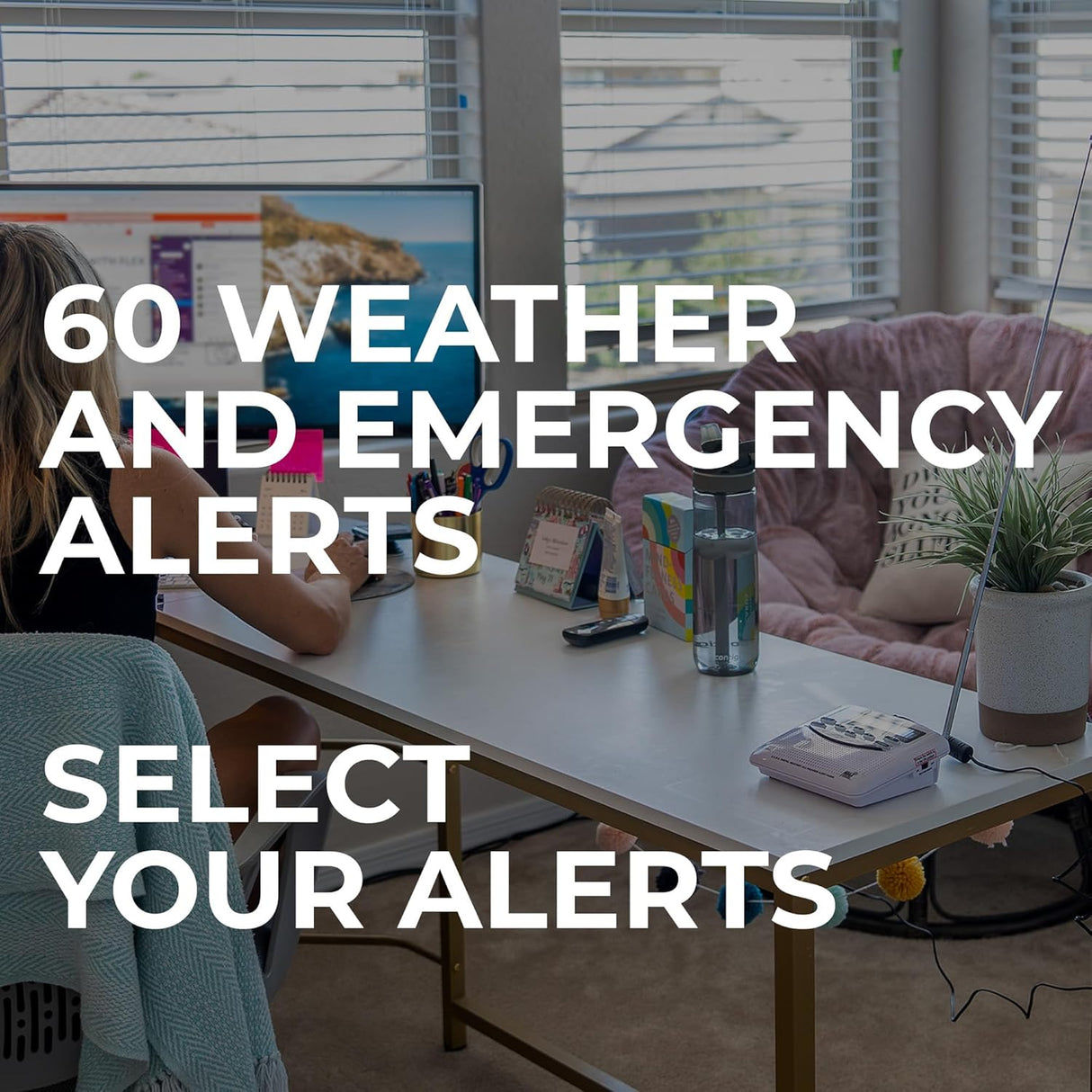Pre-Owned Midland WR120B NOAA Weather Alert Radio - Pre-programmed Greene County IN Midland