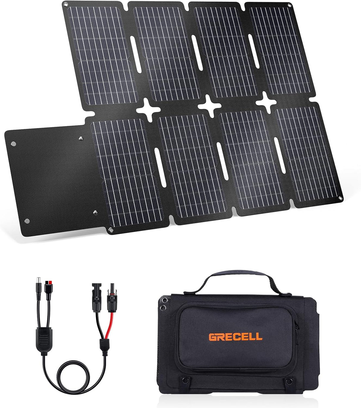 GRECELL 80W Foldable Solar Panel Charger w/ USB-C TekShack