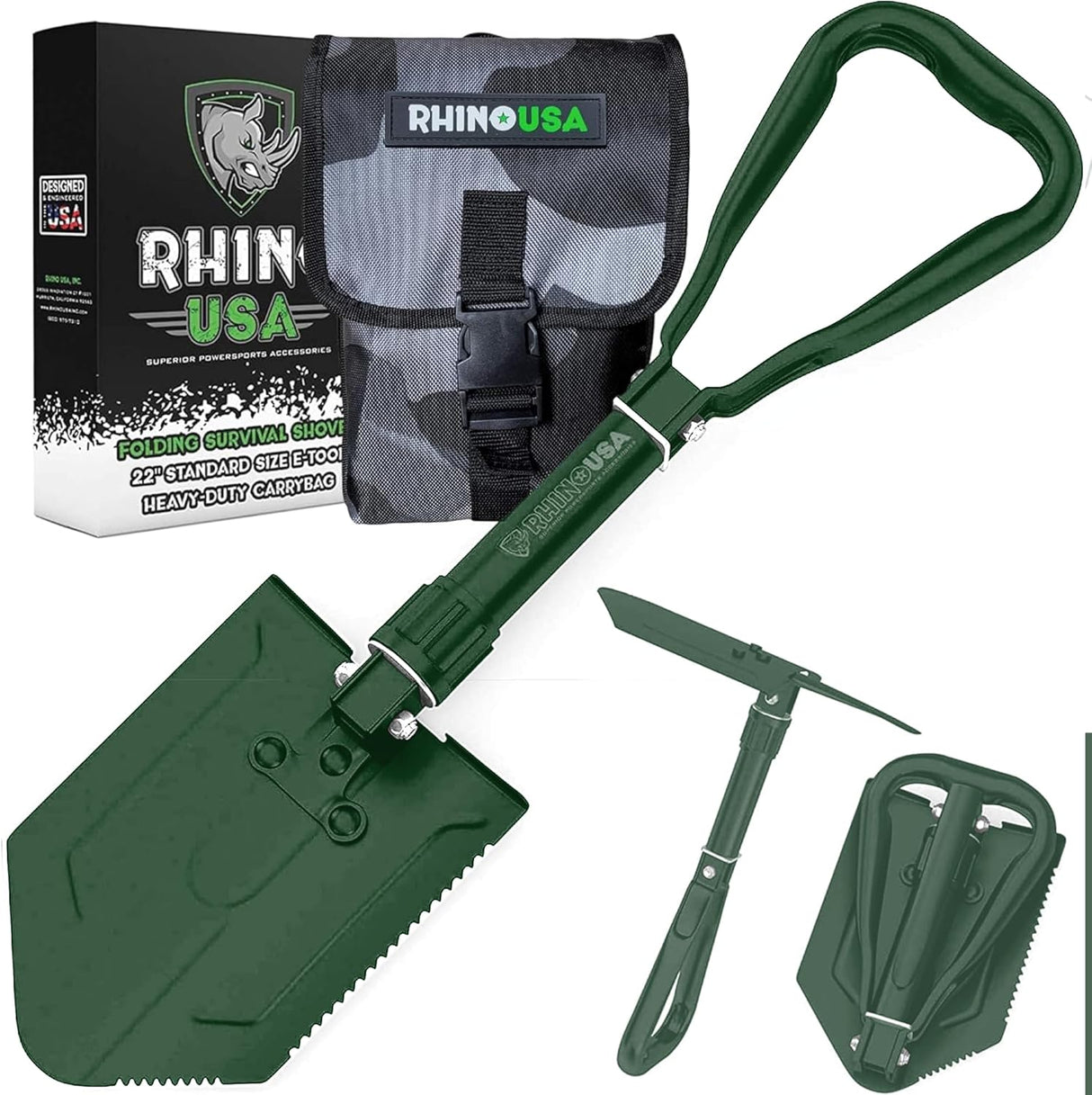 Folding Survival Shovel w/ Pick