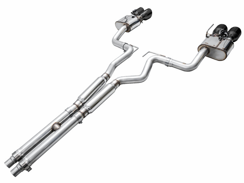 AWE 2024 Ford Mustang Dark Horse S650 RWD SwitchPath Catback Exhaust w/ Quad Diamond Black Tips