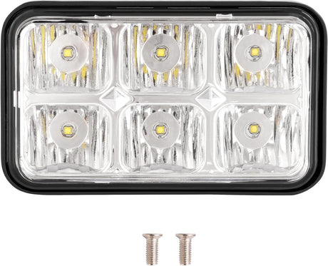 Golf Cart LED Headlight Clear Lens Chrome Housing Replacement