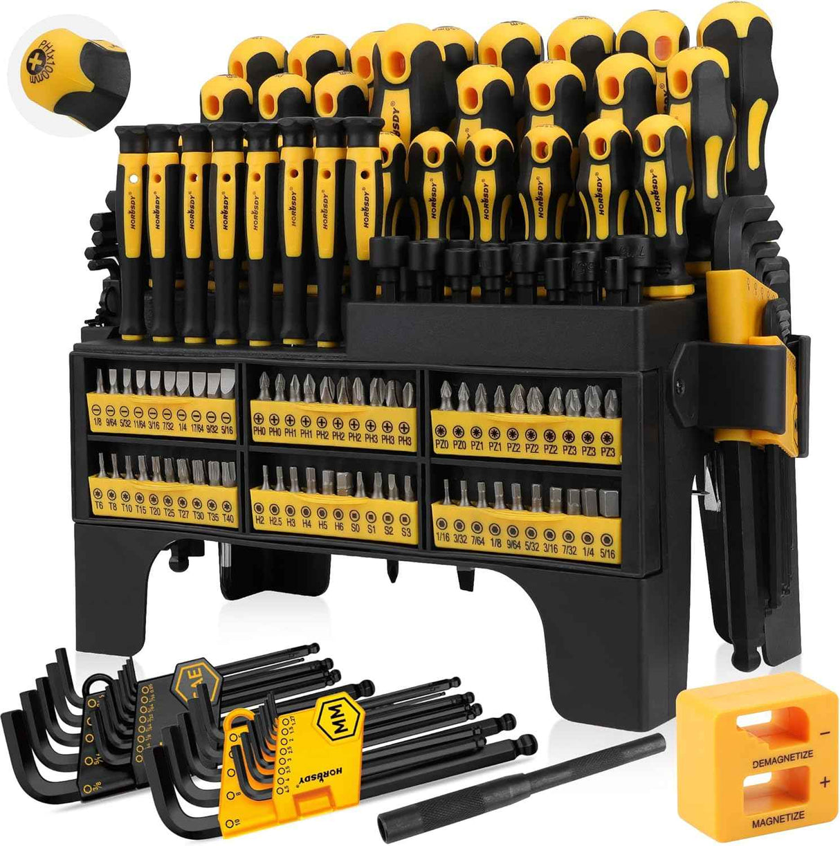 HORUSDY 140-Piece Magnetic Screwdriver & Tool Set Amazon
