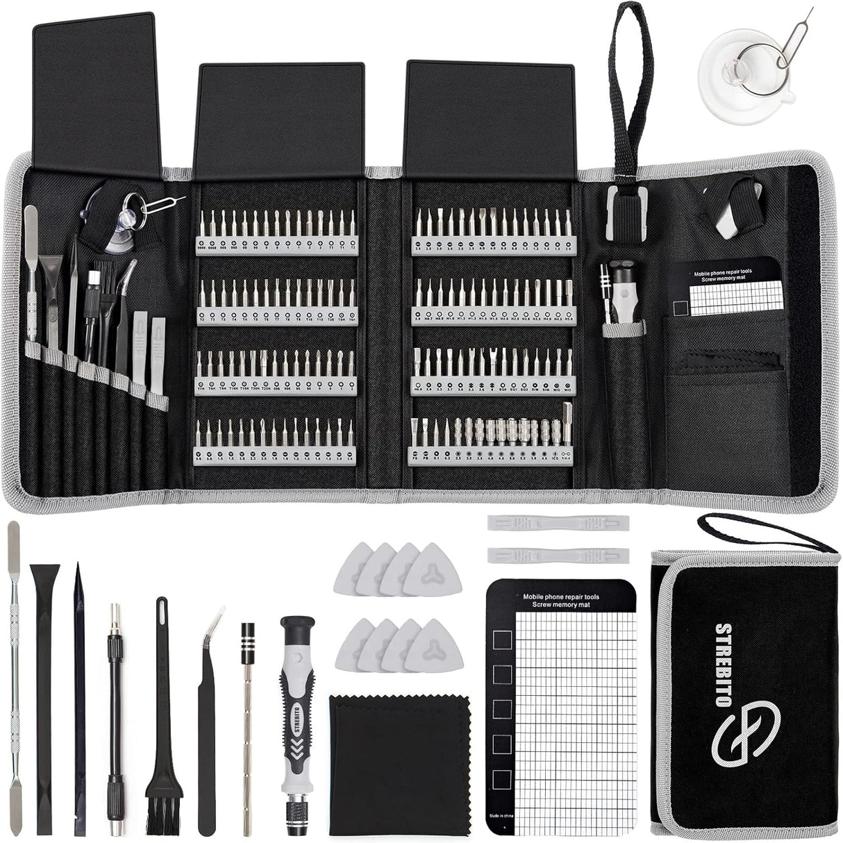 142-Piece Precision Screwdriver Set, Magnetic Computer Repair Tool Kit for Laptop, PC, Phone, MacBook, Nintendo, PS4, Xbox Controller Electronics Toolkit TekShack