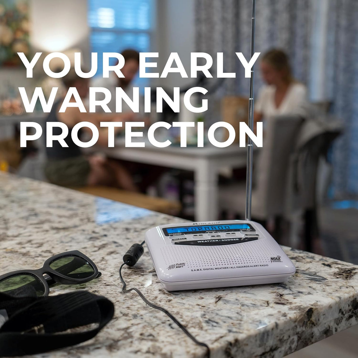 Pre-Owned Midland WR120B NOAA Weather Alert Radio - Pre-programmed Greene County IN Midland