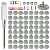 GOOSLA Auto Roof Snap Rivets Headliner Repair Kit 65 Set Grey Flannelette A1103