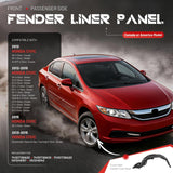 Front Fender Liner Panel For 2012-2015 Honda Civic Coupe Sedan Right