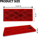 All Star Truck Parts Rectangular Stick On Reflector Red 2-Pack MTRF1301