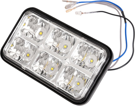 Golf Cart LED Headlight Clear Lens Chrome Housing Replacement