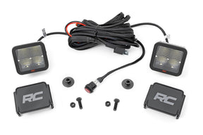 LED Light Kit Ditch Mount 2 Inch Spectrum Pair Spot Pattern Ford Bronco (21-25) Rough Country