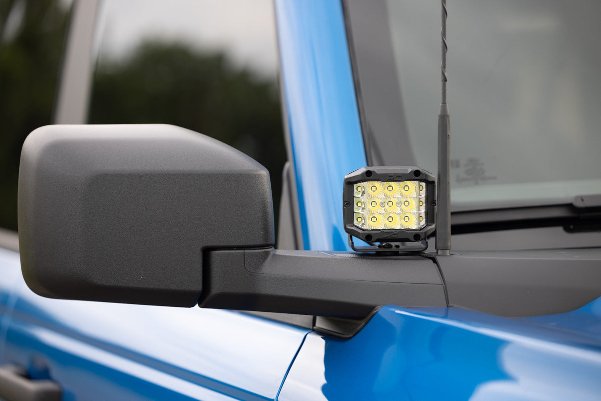 LED Light Kit Ditch Mount 2 Inch Spectrum Pair Spot Pattern Ford Bronco (21-25) Rough Country