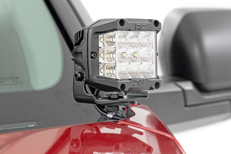 LED Light Kit Ditch Mount 2 Inch Spectrum Pair Spot Toyota Tundra (22-26) Rough Country