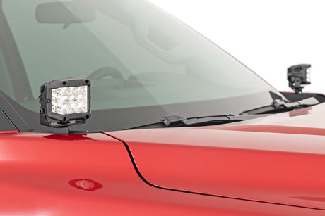 LED Light Kit Ditch Mount 2 Inch Spectrum Pair Spot Toyota Tundra (22-26) Rough Country