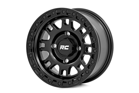 82 Series Wheel UTV Semi Gloss Black 15x7 5x4.5 +10mm Rough Country