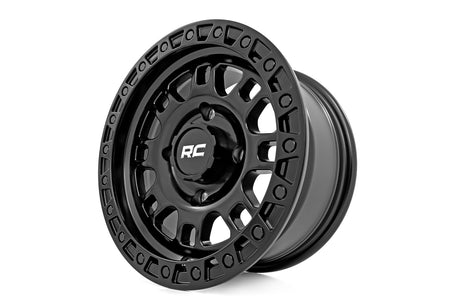 82 Series Wheel UTV Semi Gloss Black 15x7 5x4.5 +10mm Rough Country