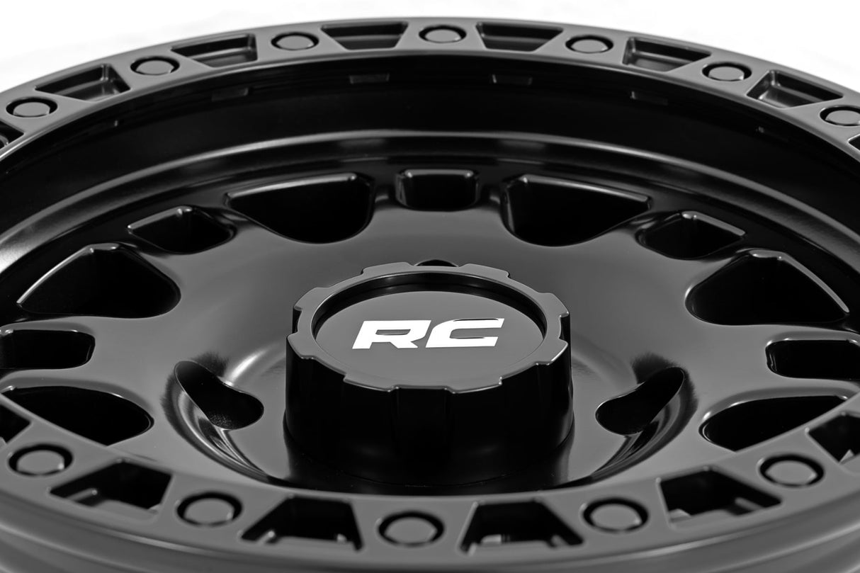 82 Series Wheel UTV Semi Gloss Black 15x7 5x4.5 +10mm Rough Country