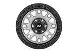 82 Series Wheel One-Piece Machined Semi Gloss Black 17x9 6x5.5 -12mm Rough Country