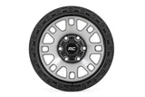 82 Series Wheel One-Piece Machined Semi Gloss Black 17x9 5x5 -12mm Rough Country