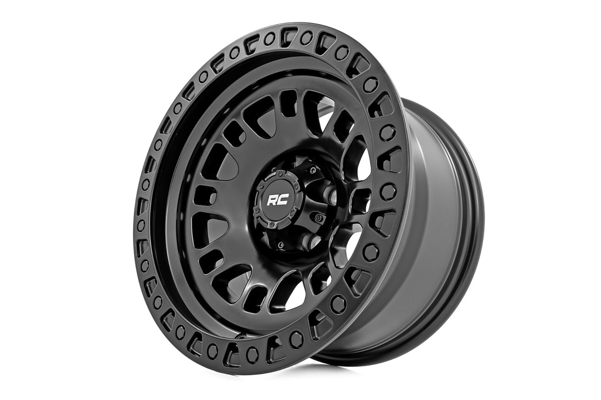 82 Series Wheel One-Piece Semi Gloss Black 18x9 5x5 0mm Rough Country