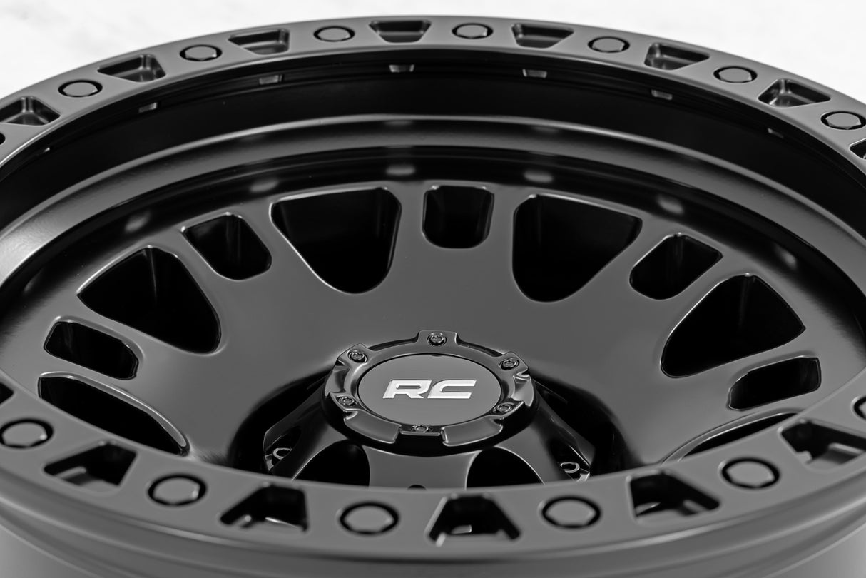 82 Series Wheel One-Piece Semi Gloss Black 18x9 5x5 0mm Rough Country