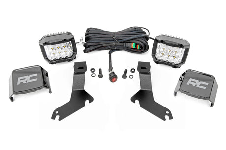 LED Light Kit Ditch Mount 3 Inch OSRAM Wide Chevy Silverado 1500 (99-06)/Tahoe (00-06) Rough Country