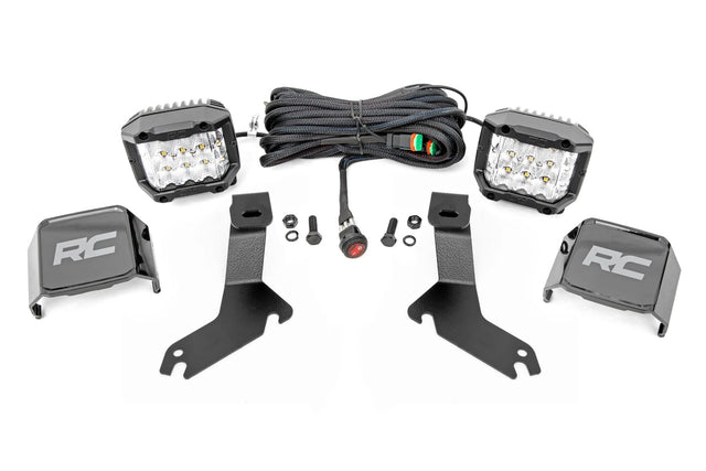 LED Light Kit Ditch Mount 3 Inch OSRAM Wide Chevy Silverado 1500 (99-06)/Tahoe (00-06) Rough Country