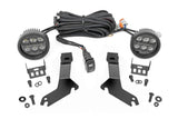 LED Light Kit Ditch Mount Black Series Round 3.5 Inch Amber DRL Chevy 1500 (99-06) Rough Country
