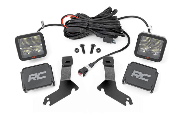 LED Light Kit Ditch Mount 2 Inch Spectrum Pair Spot Chevy Silverado 1500 (99-06)/Tahoe (00-06) Rough Country