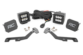 LED Light Kit Ditch Mount 2 Inch Black Pair Spot Ram 1500 2WD/4WD (19-26) Rough Country