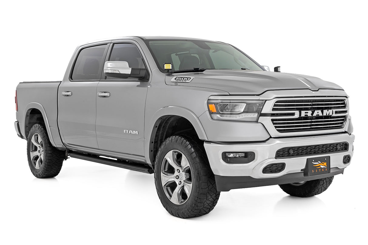 LED Light Kit Ditch Mount 2 Inch Black Pair Spot Ram 1500 2WD/4WD (19-26) Rough Country
