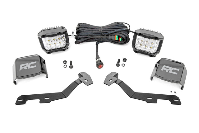 LED Light Kit Ditch Mount 3 Inch OSRAM Wide Ram 1500 2WD/4WD (2019-2026) Rough Country
