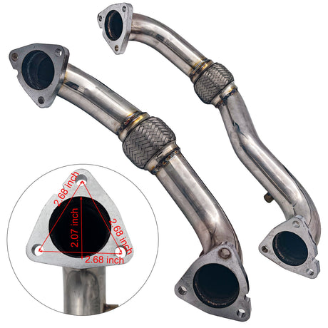 TruckTok 2008-2010 6.4L Ford Powerstork Exhaust Up Pipes & EGR Coolant Filter delete kit TruckTok