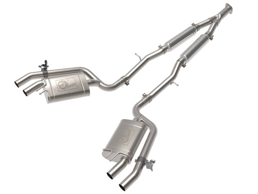 aFe 22-23 Kia Stinger L4-2.5L Turbo Gemini XV 3in to Dual 2-1/2in Cat-Back Exhaust System w/ Cut-Out