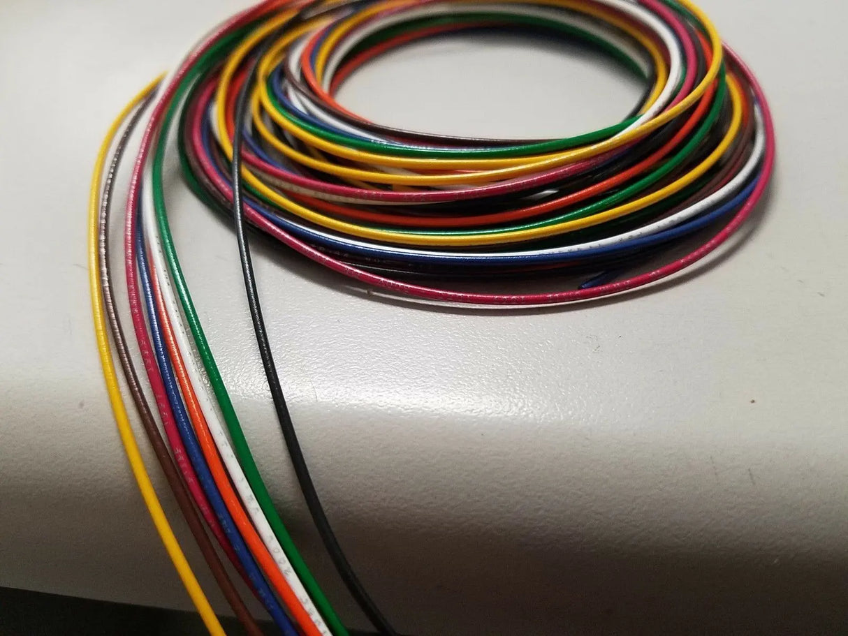 26 AWG Gauge Stranded Hook Up Wire Ea 8 Color UL1007 300 Volt choose your length ACDC