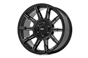 83 Series Wheel One-Piece Gloss Black 20x9 8x170 -12mm Rough Country