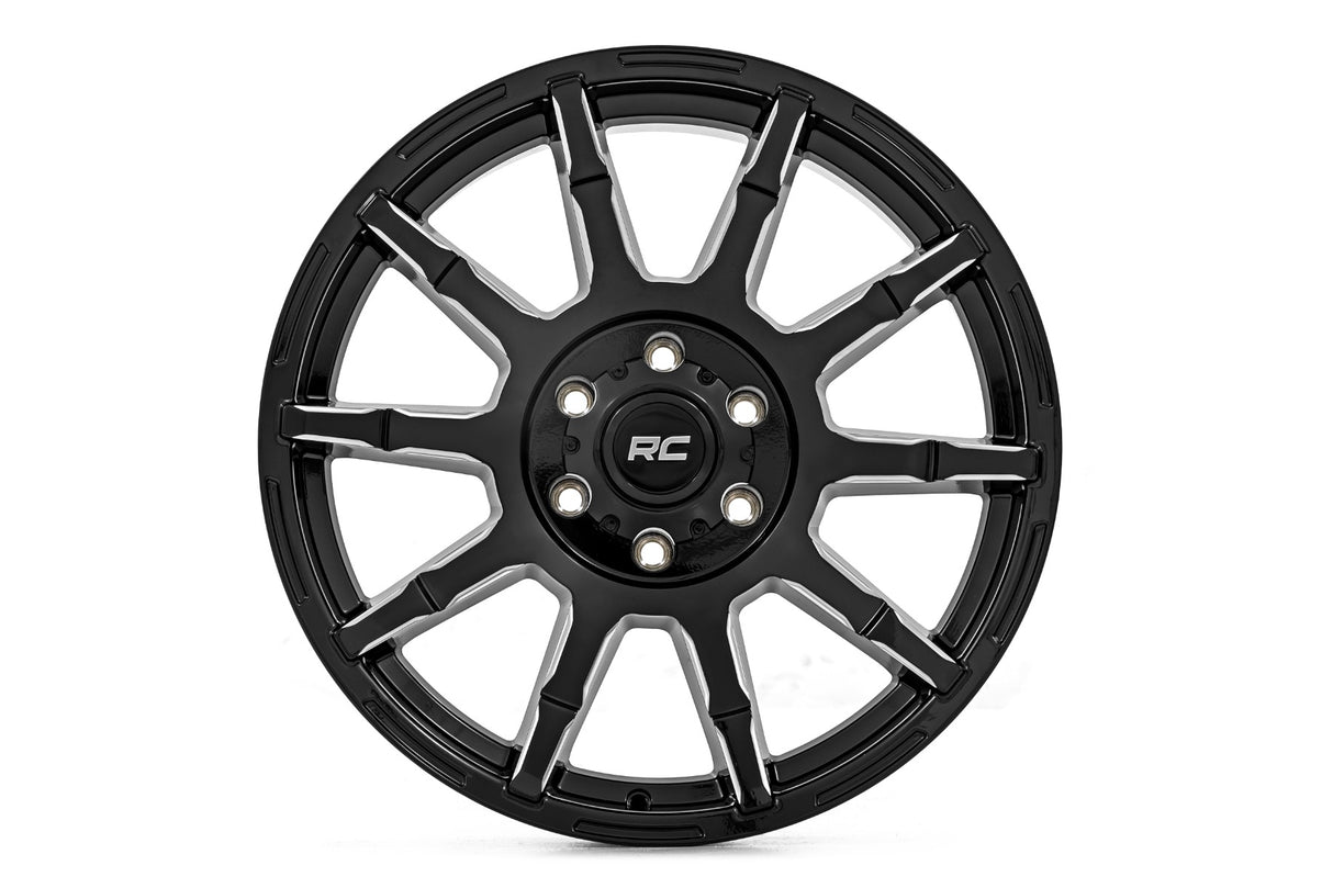 83 Series Wheel One-Piece Gloss Black 20x9 8x170 -12mm Rough Country