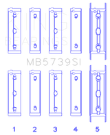 King Engine Bearings Subaru Ej20/Ej22/Ej25 Housing Bore + .002 (Size +0.25mm) Main Bearing Set