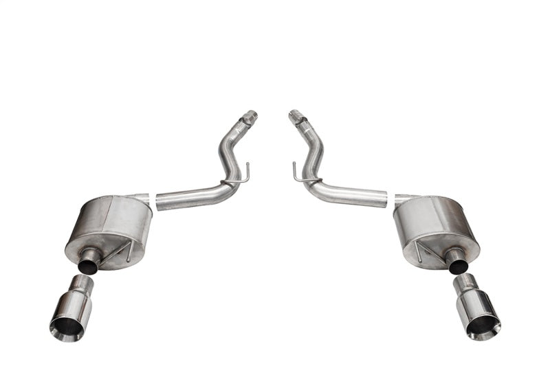 Corsa 24+ Ford Mustang GT Touring Axle-Back Ex.Sys 3.0in Dual Rear Exit w/4.5in Straight Cut Tips