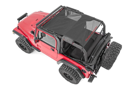 Mesh Bikini Top Plus Black Jeep Wrangler TJ (97-06)/Wrangler YJ (92-95) Rough Country