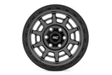 85 Series Wheel Simulated Beadlock Gunmetal Gray/Black 17x9 5x4.5 -12mm Rough Country