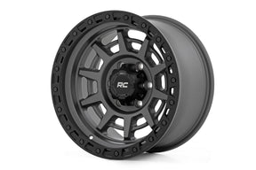 85 Series Wheel Simulated Beadlock Gunmetal Gray/Black 17x9 6x5.5 +25mm Rough Country