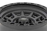 85 Series Wheel Simulated Beadlock Gunmetal Gray/Black 17x9 6x5.5 +25mm Rough Country