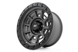 85 Series Wheel Simulated Beadlock Gunmetal Gray/Black 17x9 6x5.5 +25mm Rough Country